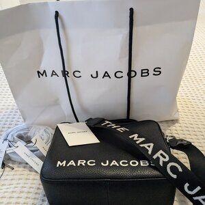 Marc Jacobs Black & White Lunch Box Crossbody Bag W/ Extra Strap